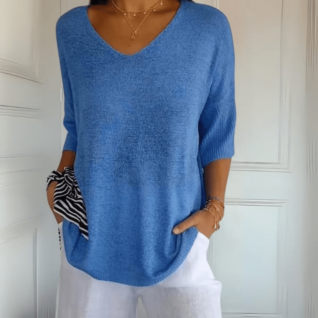 VIVIENNE | Gebreide V-hals top