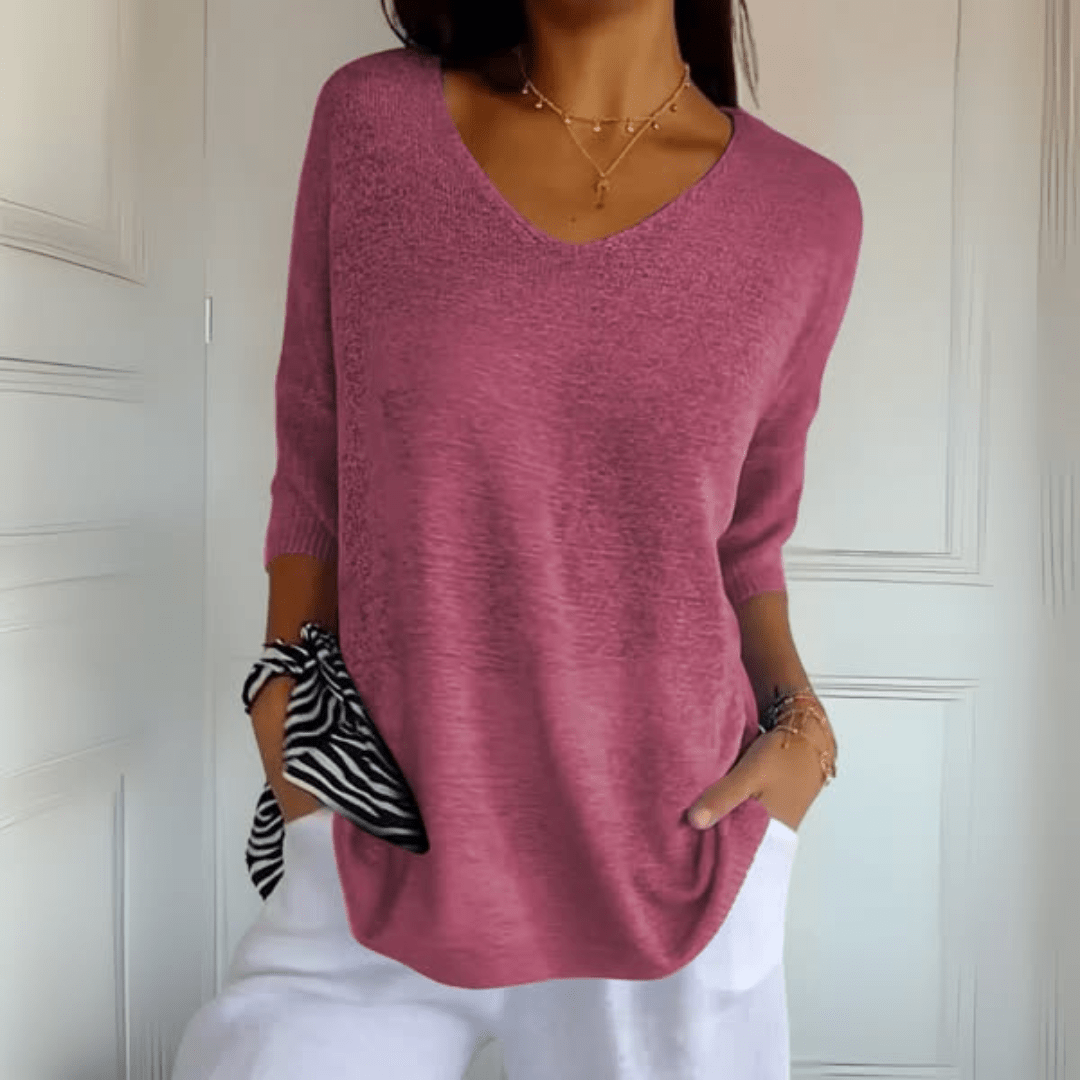VIVIENNE | Gebreide V-hals top