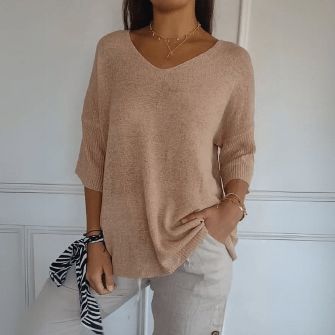 VIVIENNE | Gebreide V-hals top