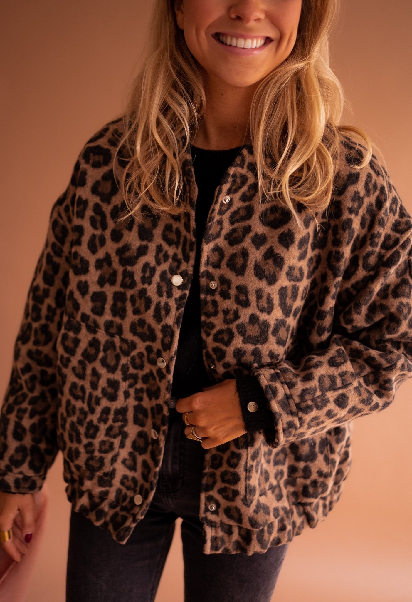Aveline | Trendy Jasje met Luipaardprint